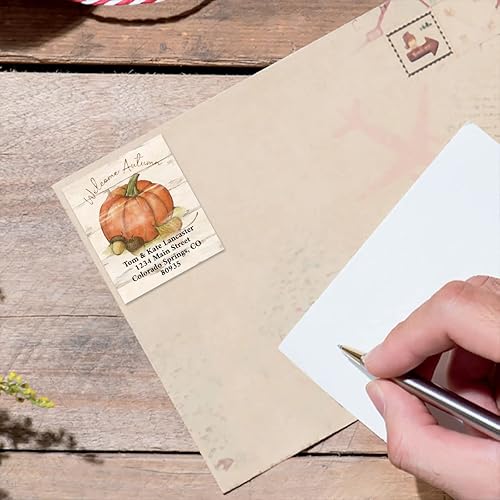 Miniatura 6 de Friendly Robin - Etiquetas de dirección personalizadas de lujo, juego de 144 (4 diseños), autoadhesivas, etiquetas grandes de selección de hojas