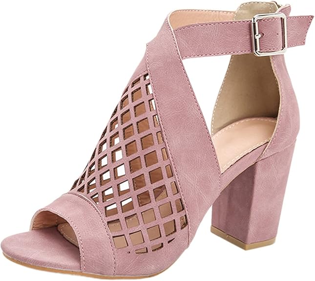 Sandali Donna Con Tacco Basso - Sandaletti Eleganti Bohemia Punta Aperta - Leggeri E Antiscivolo - Per Mare E Sposa - Foto 8