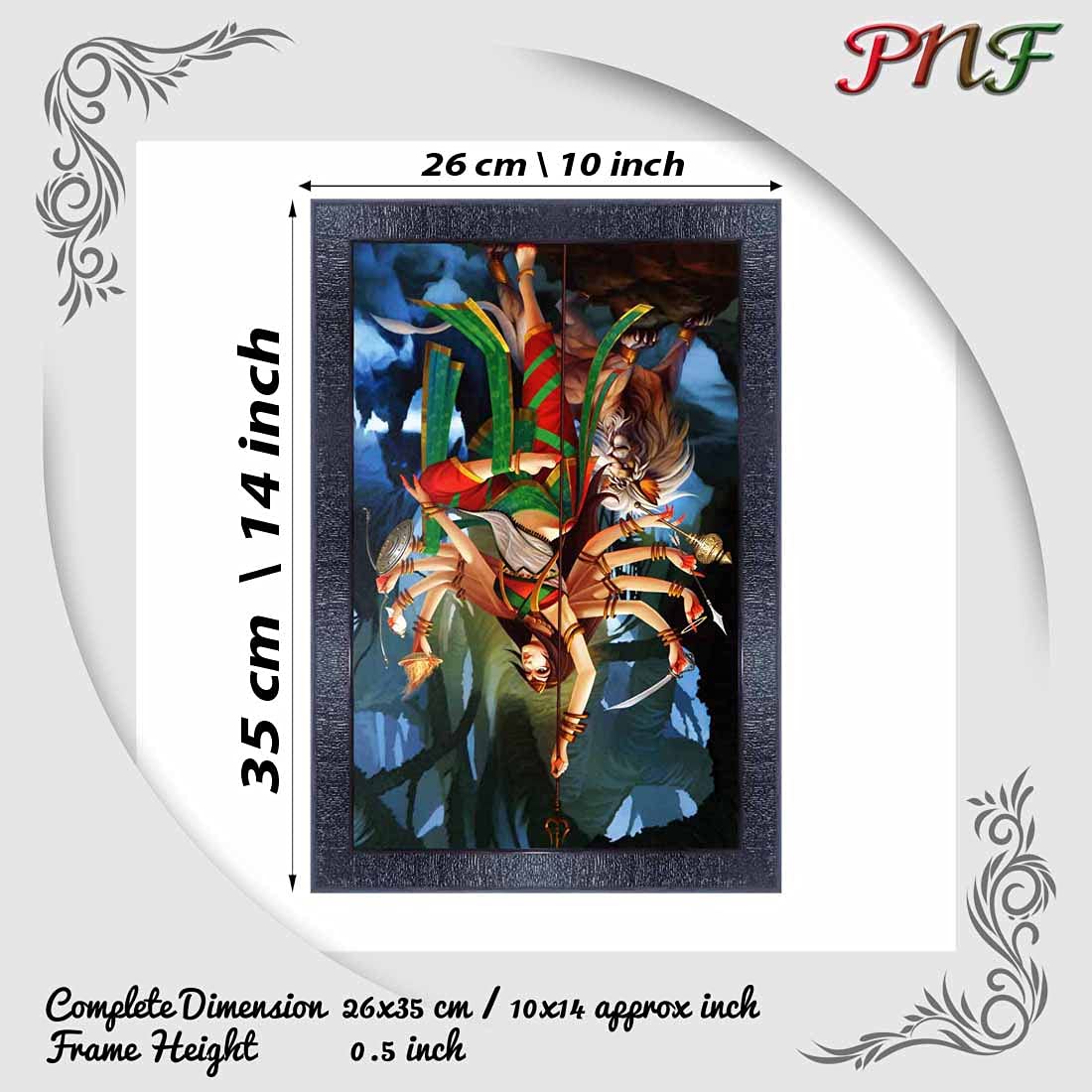 Maa Durga Wall Painting - Vibrant Hindu Art -2