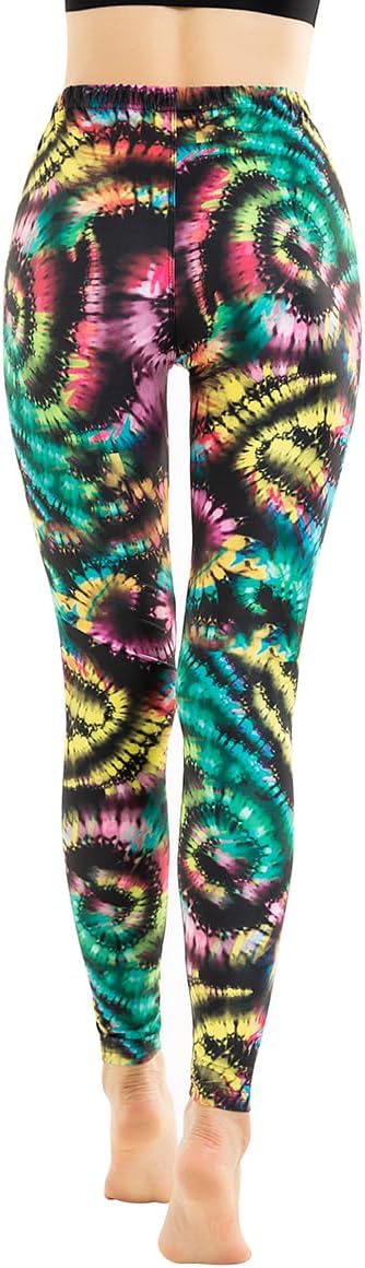 Ndoobiy Printed Leggings Basic Workout Yoga Pants Buttery Smooth Womens Leggings - Image 4