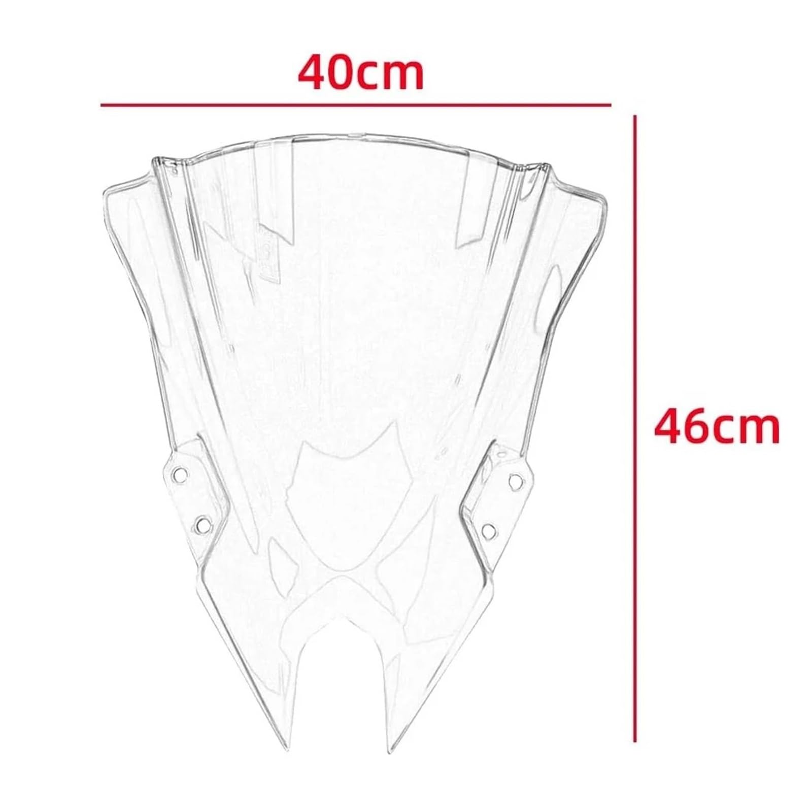 Parabrezza Moto Per NINJA500 SE 2024 Deflettori Antivento Per Parabrezza Anteriore Moto Parabrezza Moto Spoiler(Black)