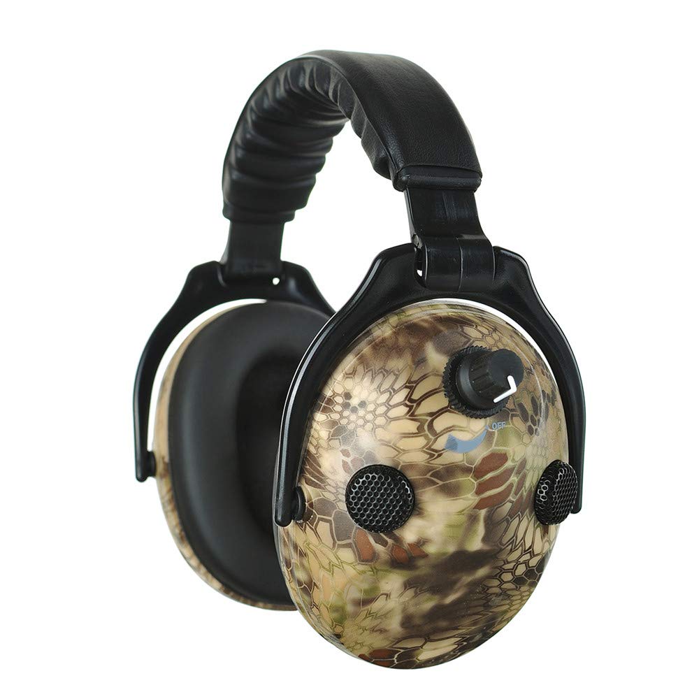 Electronic Shooting Ear Protection 24dB NRR Earmuffs for Hunting Range Noise Reduction and Sound Amplification Low-Profile Foldable Hearing Protection for Shooters