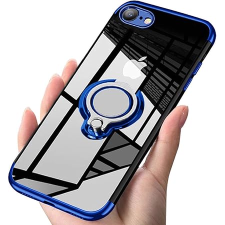 Amazon Co Jp Atusidun Iphone ケース リング 滑り防止 耐衝撃 Iphone Se Iphone 7 Iphone 8 青 家電 カメラ
