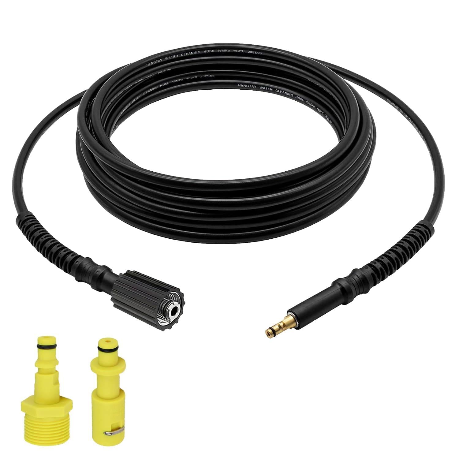6M/19.6Ft High Pressure Washer Hose for Kärcher All Models, K3, K4, K5, K7 and K2(New & Old) - Kink Resistant Replacement Hose with O-Ring Adapter & M22(14mm) to Quick Connector Convert