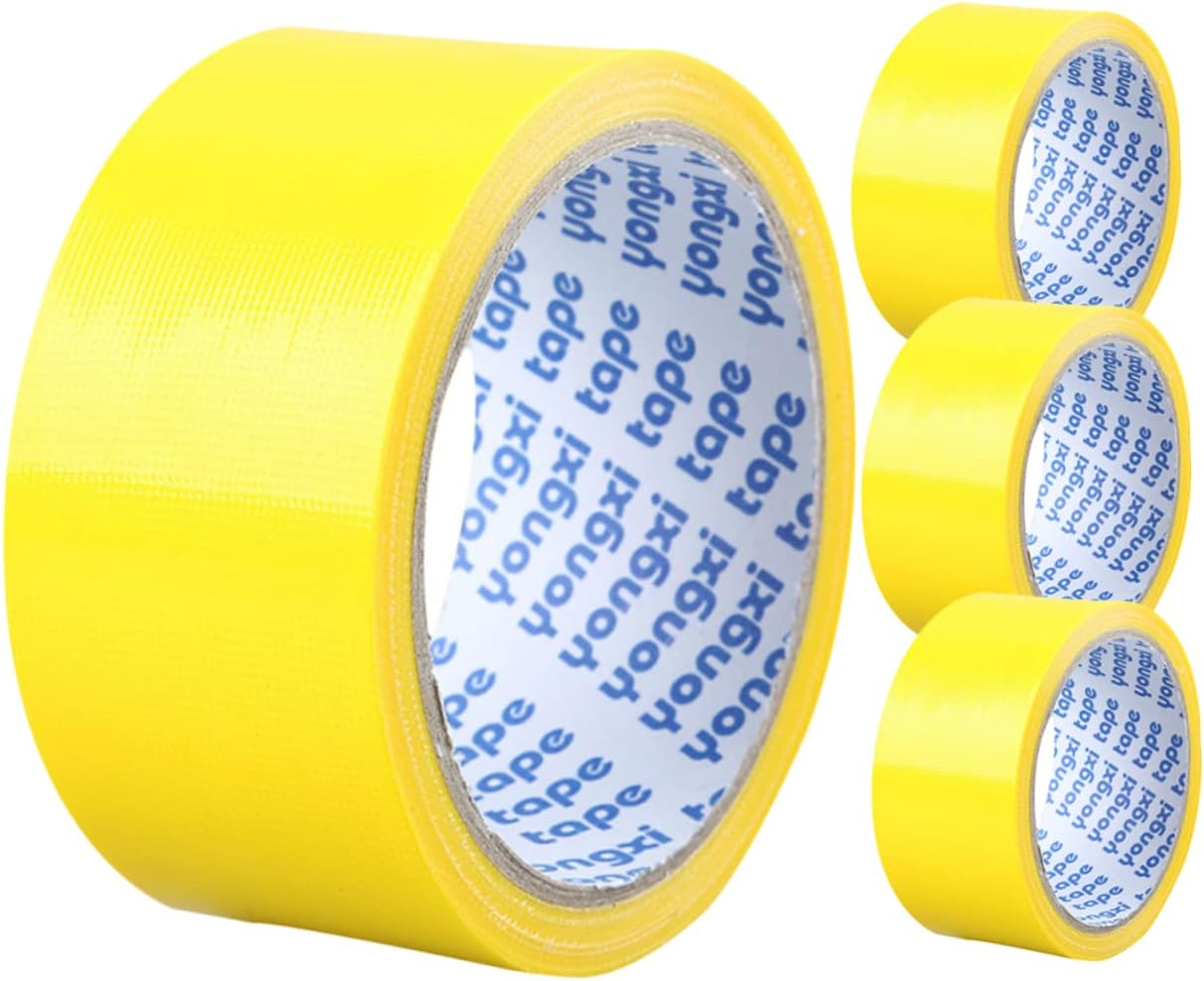Mobestech 4 Rolls Waterproof Cloth Tape Wedding Tape Electrical Tape White Out Tape