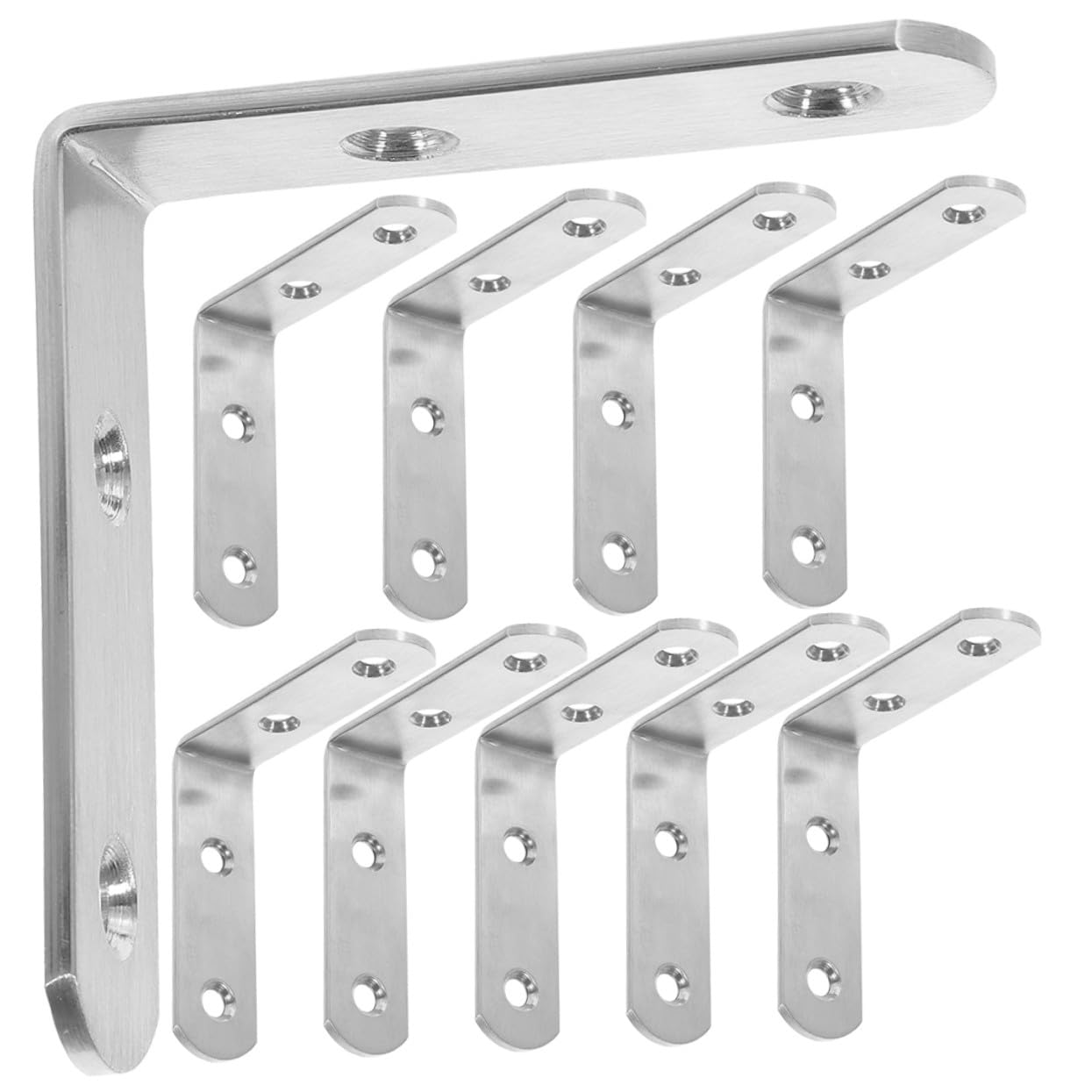 Équerres de fixation inox pour réparer une étagère de salon