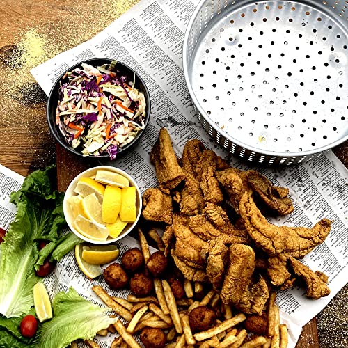 Bayou Classic 4010 10-Qt Aluminum Fry Pot Features Heavy-Duty Riveted Handles Perforated Aluminum Basket Perfect thumb #1