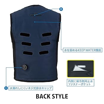 AQUA TECウォーターベスト　メッシュ ブラック アクアウォーターベスト フロントメッシュ AT401 AQUA TEC