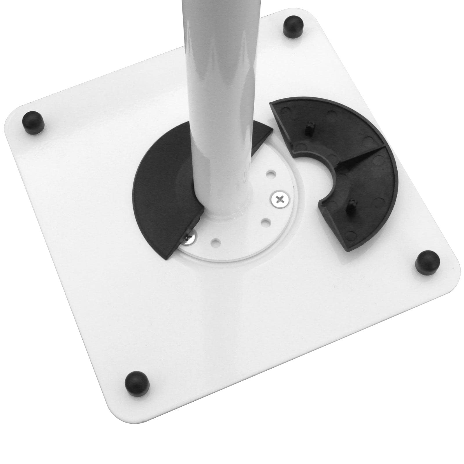 Drall Due Supporti Bianchi per diffusori Audio telescopici Regolabili in Altezza con passacavi Modello: LS-1W