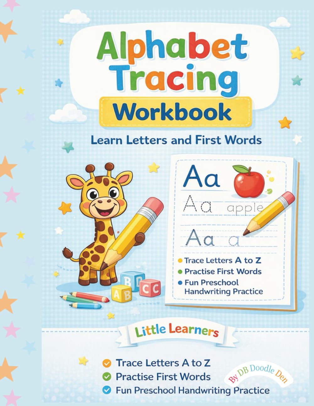 Little Learners Alphabet And Word Tracing Activity Book