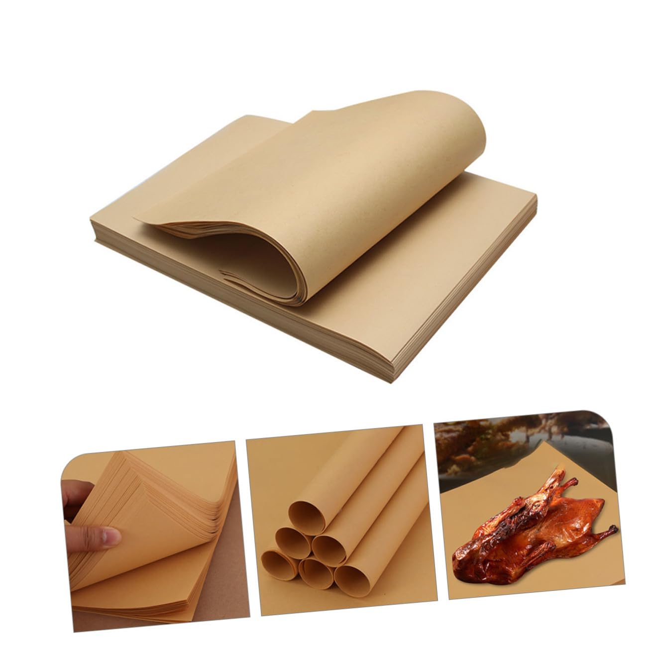DOITOOL Papel para Envolver Alimentos Resistentes Grasa de Pulpa de Madera, 300 Hojas No se Rompe Fácilmente, Adecuado para Sándwiches y Contacto Directo Comida