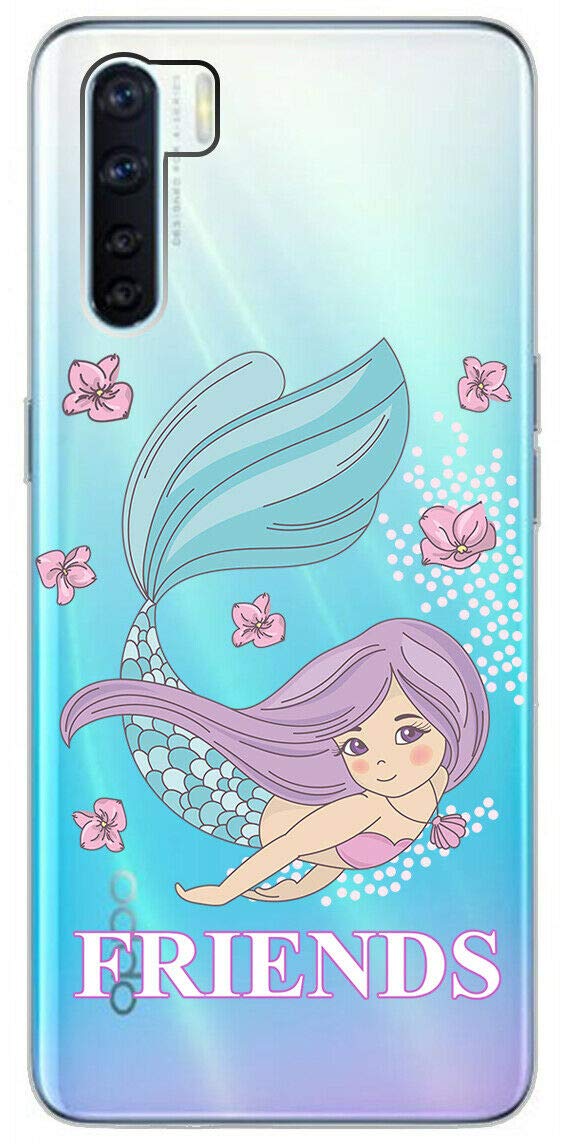 Mixroom - Cover Custodia Case In TPU Silicone Morbida Sfondo Trasparente Per OPPO A91 Fantasia LE ROSA U1058