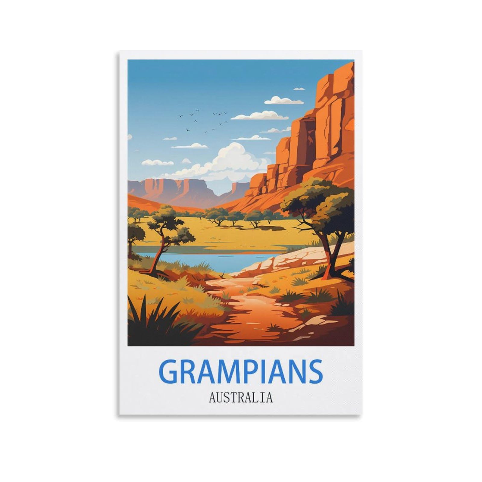 EZMLFA 5D Diamond Art Kits for Beginner,Grampians National Park Australias Crystal Rhinestone Embroidery Craft Kits for Home Wall Decor Gifts, 50x60cm