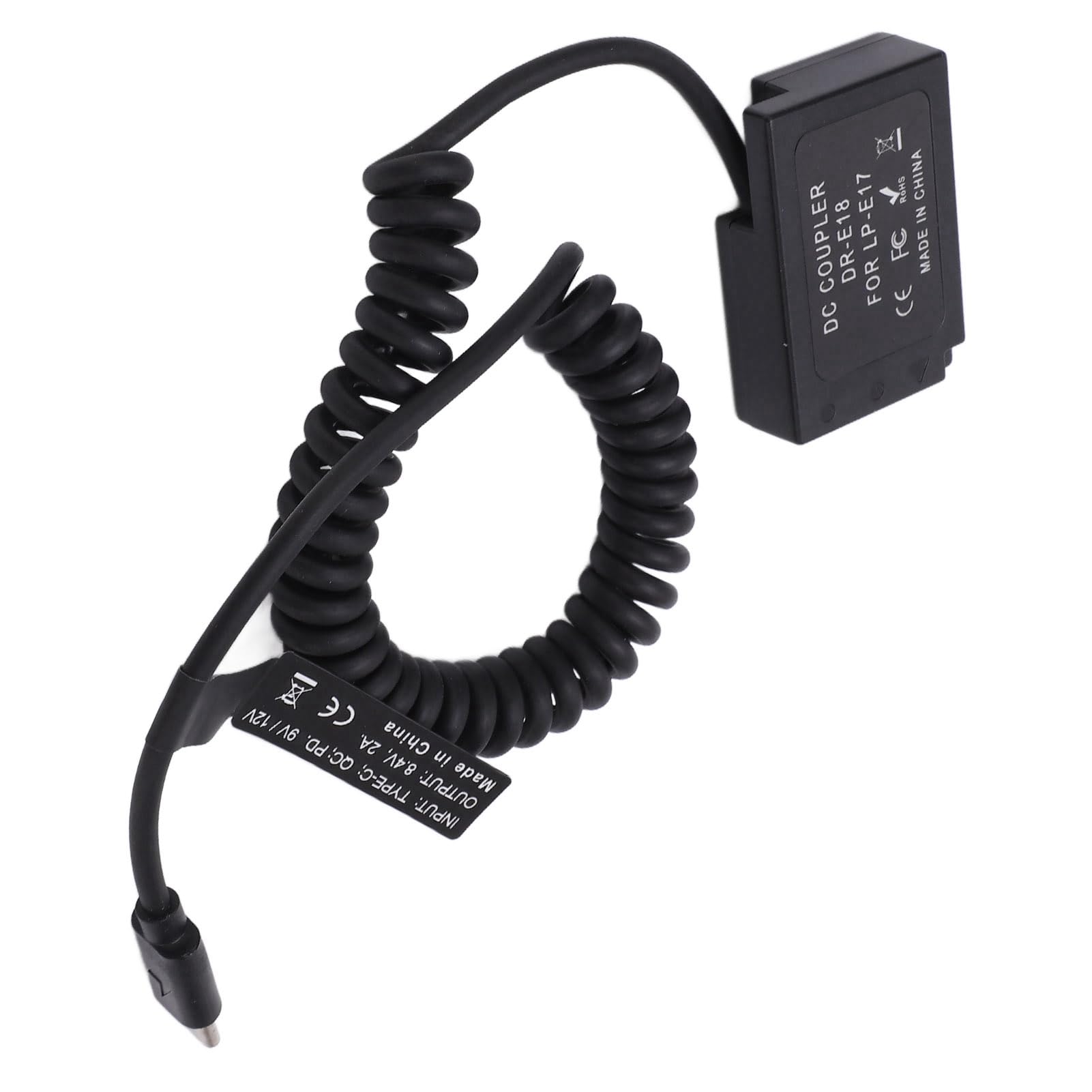 Jiawu Type C LP-E17 Full Decoding Dummy Battery DC Coupler, Bloc