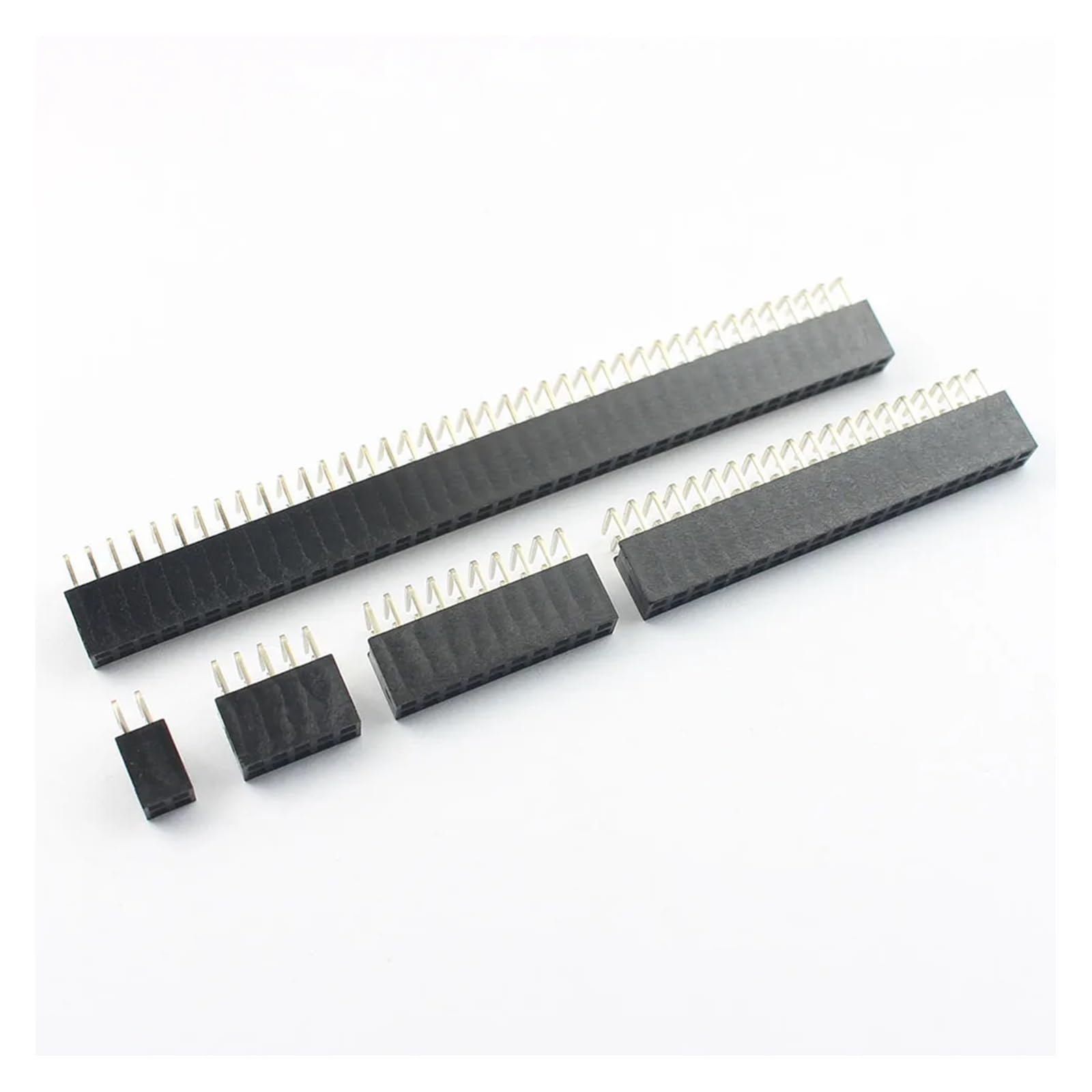 MIUYTRN 10 pezzi 2 mm 2,0 mm passo 2x2 2x5 2x10 2x20 2x40 pin femmina connettore a striscia doppio angolo retto 90 gradi 4P 10P 20P 40P 80P cuicui(2x40P)
