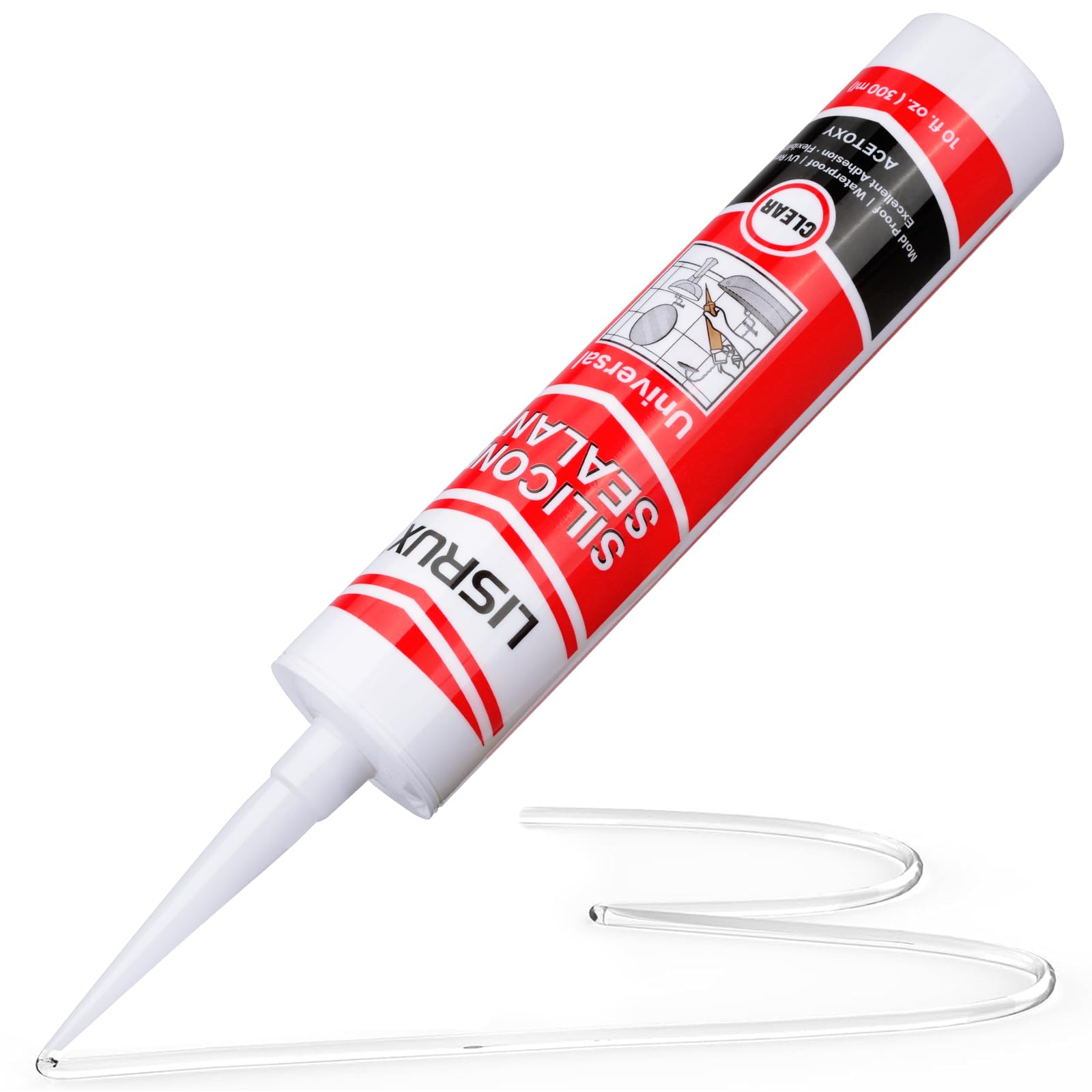 LISRUX Advanced Clear Silicone Caulk