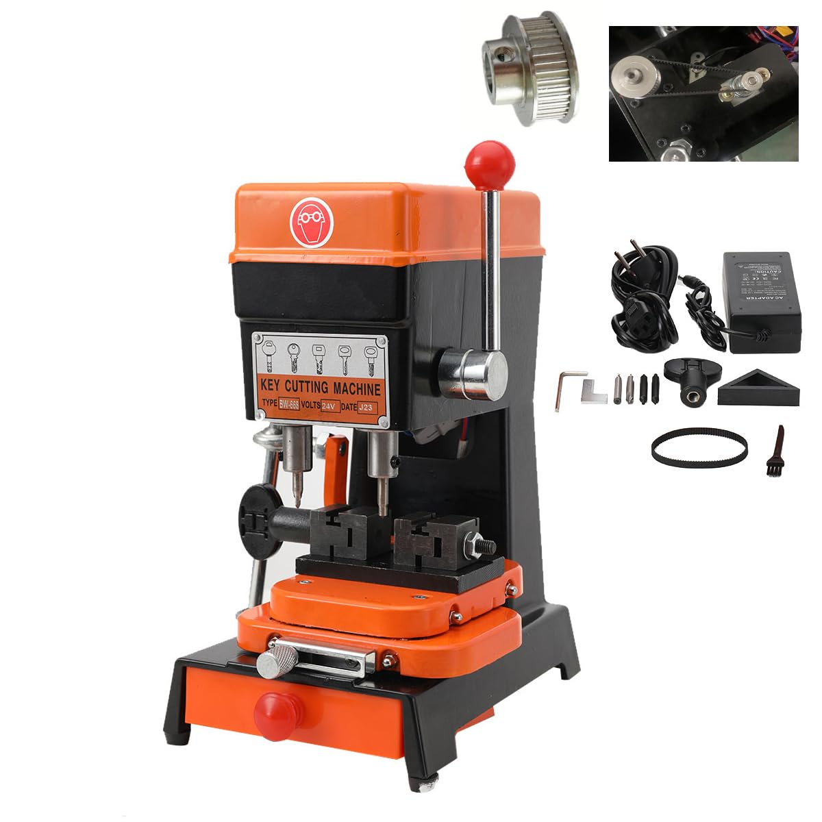 Schlüsselkopiermaschine, 100W AC24V DC110V-220V Professionelle Universal Schlüsselfräsmaschine Säulenbohrmaschine, Schlüsselfräse Schlüsselvervielfältiger Schlosser Werkzeug, 8000 r/min