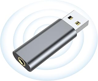 Usb To 3.5mm Audio Jack, 4.7x1.5x0.8cm Usb Sound Adapter, High Qualiity Transmission External Stereo Sound Card, Effortless Audio Usb To Headphone Jack Converter, Usb Audio Jack Converter for Laptop