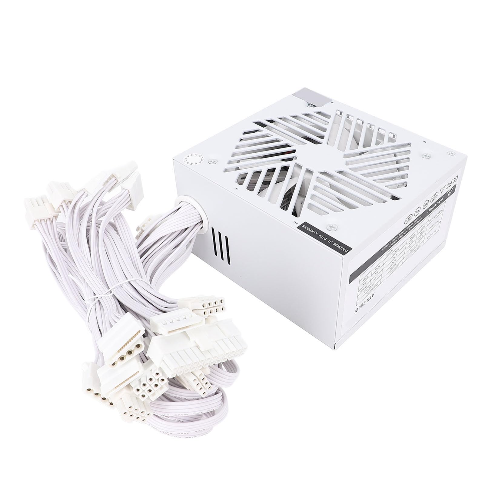 Yctze Zasilacz Komputerowy ATX o Mocy 700 W, Wentylator 120 Mm Inteligentna Kontrola Temperatury z Wieloma Mechanizmami Ochronnymi, Idealny do Systemów Gier na Komputerach Stacjonarnych
