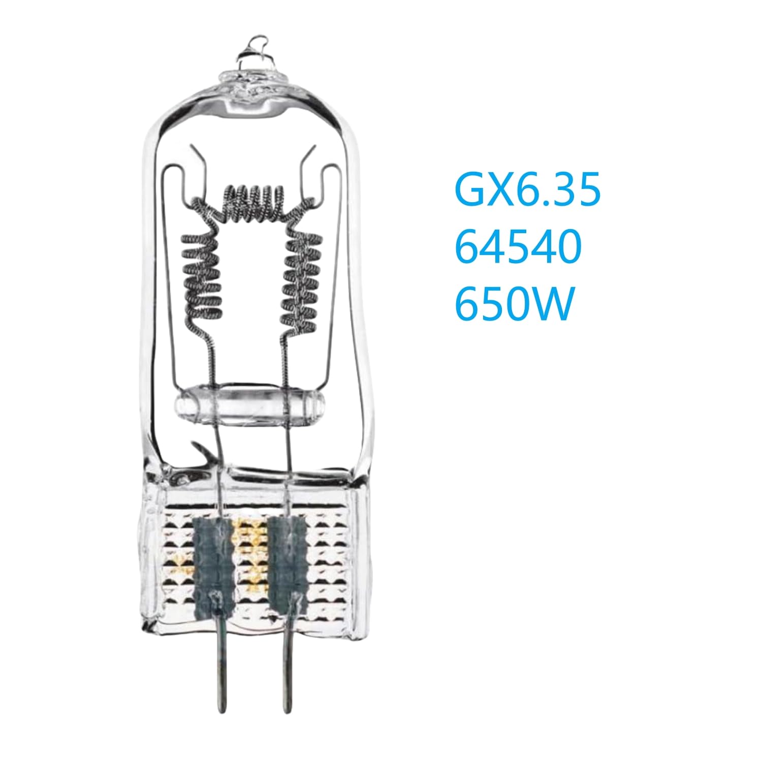 Halogenlampe 650 W 240 V 3400 K BVM 64540 Halogenlampe Wolfram transparente Kapsel 2 Pins Warmweiß ohne Flackern, ideal für Fotografie, 5 Stück