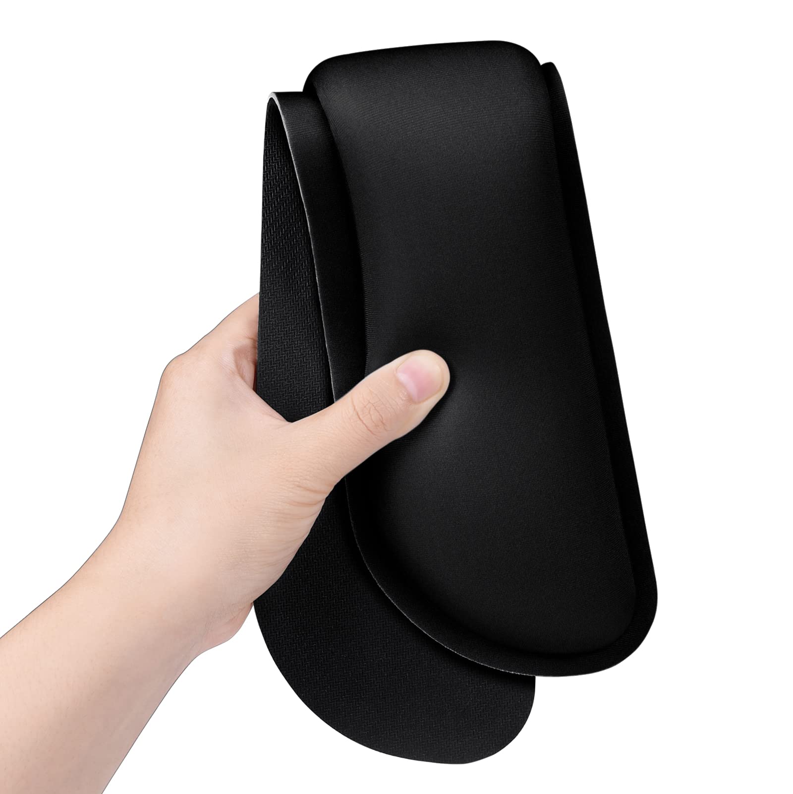Dapesuom Vergrößern Tastatur-Handgelenkauflage, niedliches Memory-Foam-Tastatur-Handgelenkkissen für Computer-Schreibtischunterlagen, ergonomische Mauspads mit rutschfester für Laptop, Tiefschwarz