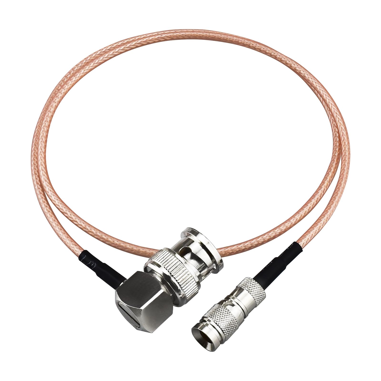 urcianow Din 1.0/2.3 Male to BNC Right Angle male RG179 50CM SDI Cable RF Coaxial Adapter Extension Cable Communication System for Radio - Video Equipment (2 PCS) - Image 4