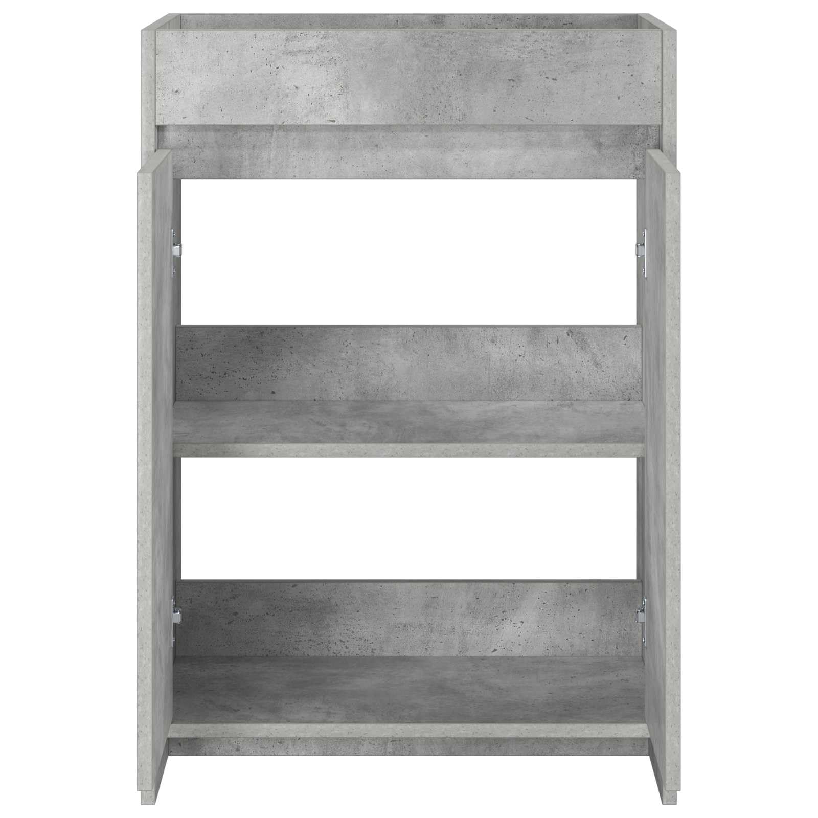 Mobile da bagno grigio cemento, 56 x 37,5 x 81 cm, in legno, molto spazio sotto il lavandino, mobile da bagno per mobili da bagno con ante e comò