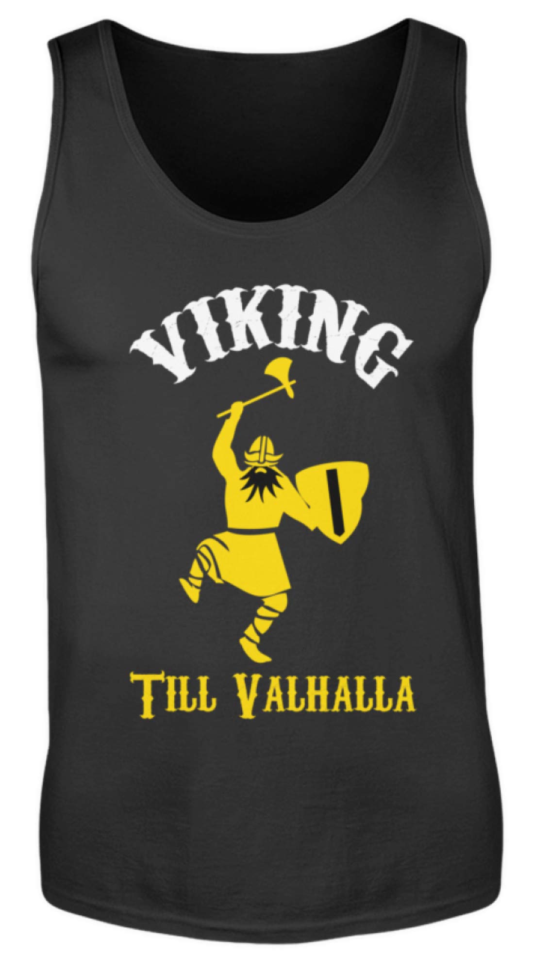 Generic Viking Till Valhalla Viking to Walhalla (up to Death) Odin Thor Asgard Men's Tank Top - Black - L