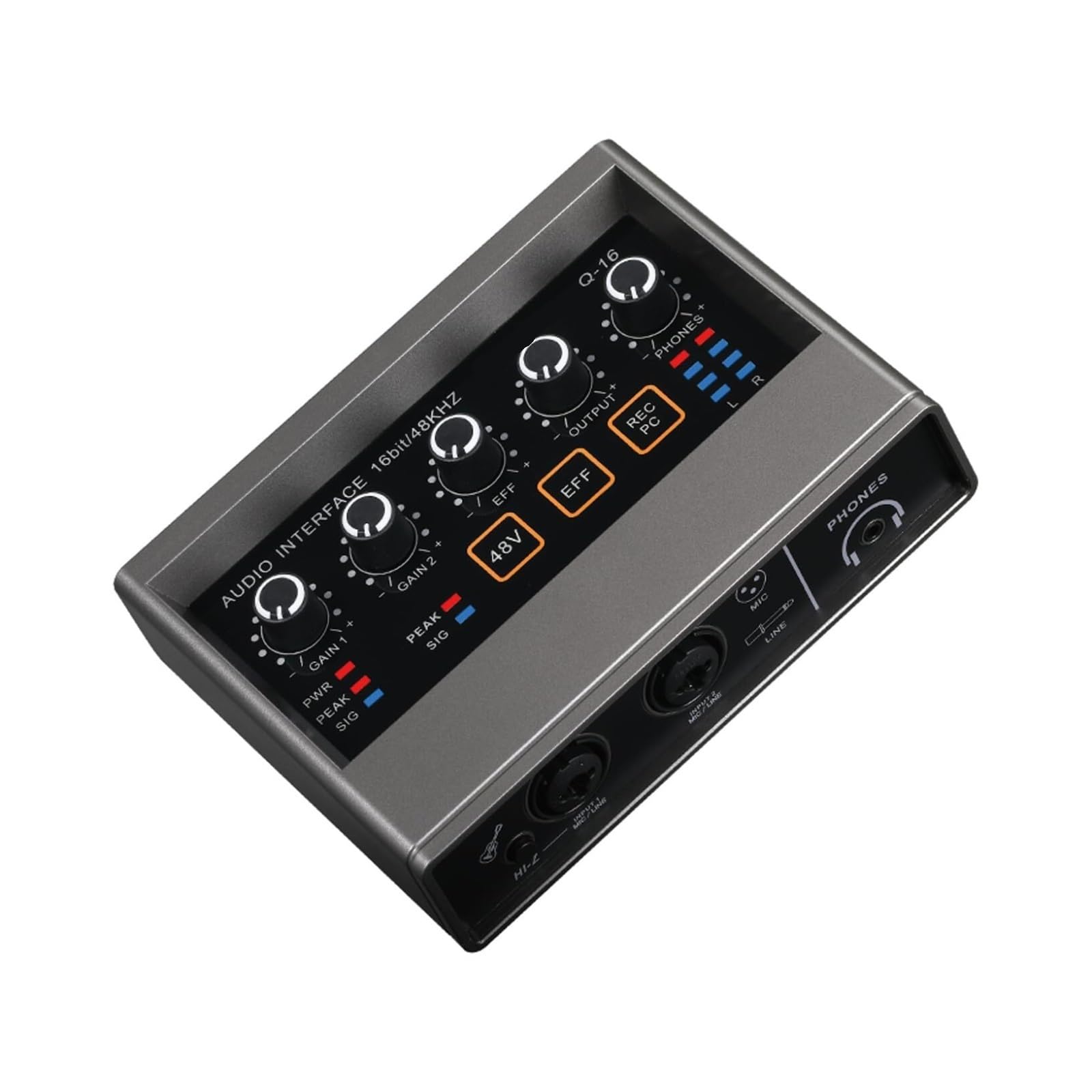 Mixer Audio, Karta Dźwiękowa Q-16 Z Monitorem Do Gitary Elektrycznej