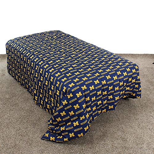 Image of College Covers Everything Comfy Michigan Wolverines Reversible Big Logo Soft and Colorful Comforter, Twin