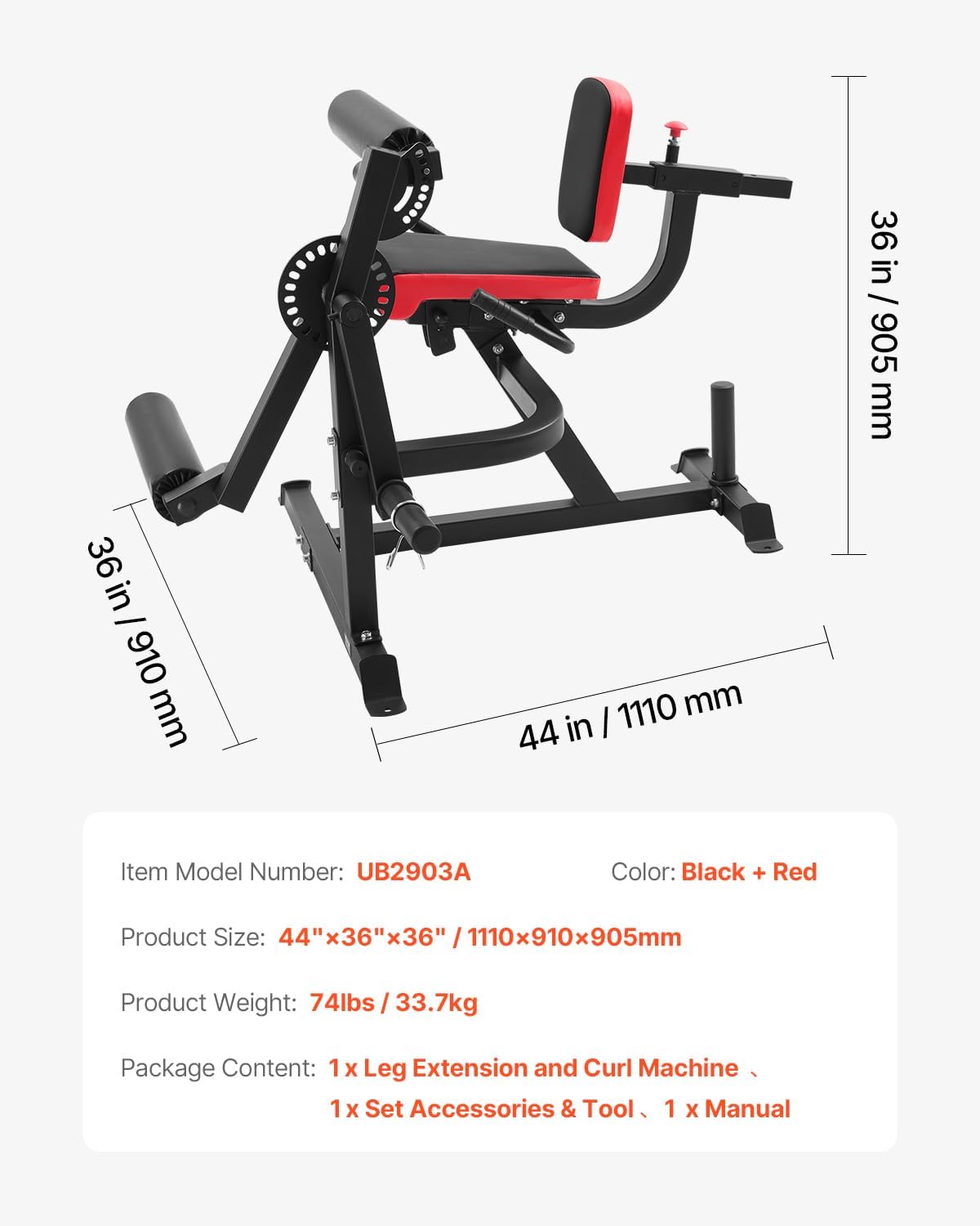 Vevor Leg Press Machine, 700/550/440 Lbs Capacity Lower Body...