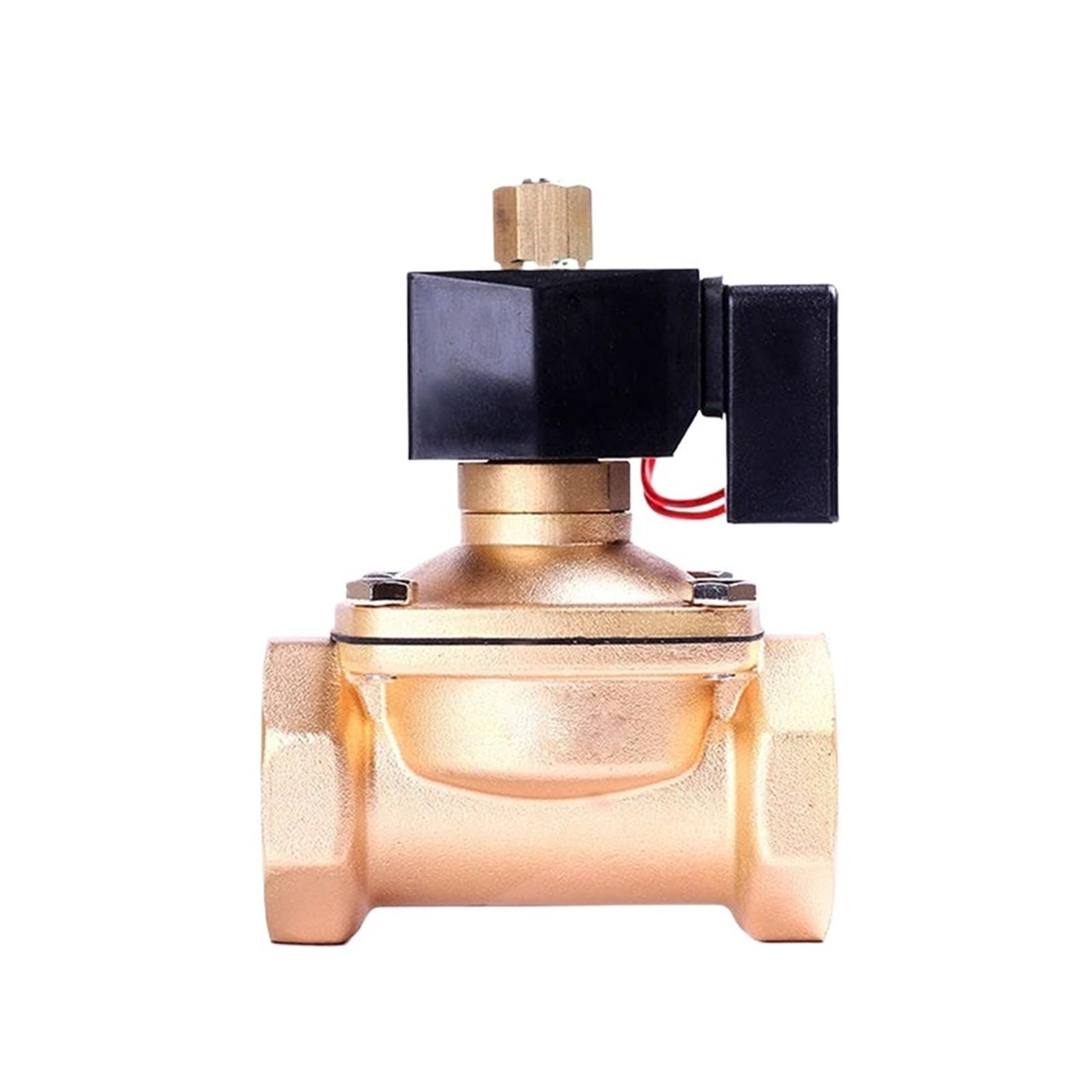 RCGKNNMUZ 1PCS 2-inch Energy-Saving Normally Open Solenoid Valve Brass on-Off Valve Water Valve 110VAC 24VAC 24VDC 12VDC 24-Hour Power on Without Heat(Bsp-12vdc)