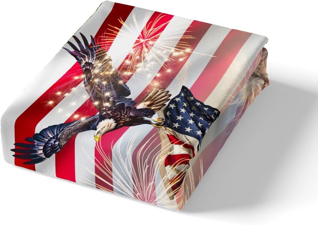 Erosebridal American Flag Comforter Cover USA Cartoon Car Bedding Set Twin, Independent Freedom Celebration Duvet Cover for Boys Girls Adults, Sedan Car Quilt Cover Room Decor with 1 Pillowcase