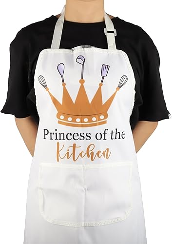 Miniatura 4 de VAMSII Divertidos delantales de cocina para mujer, delantal de cocina con bolsillos, delantales de princesa de la cocina, regalos de inauguración de