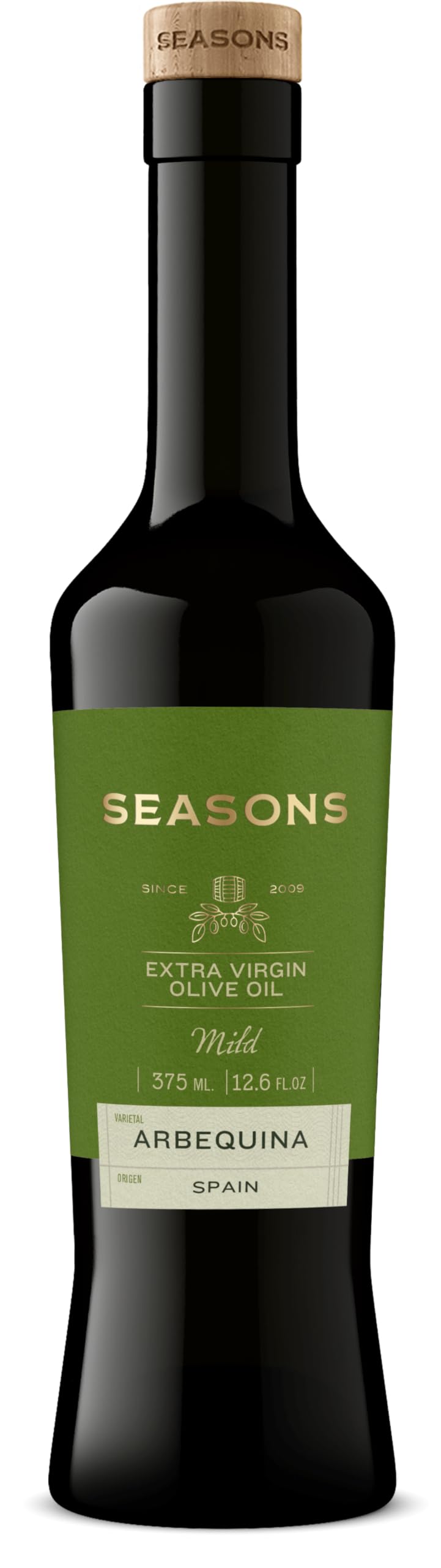 Seasons EVOO Arbequina Extra Virgin Olive Oil - Mild & Buttery, Cold Pressed Spanish Olive Oil for Cooking, Dressings, a