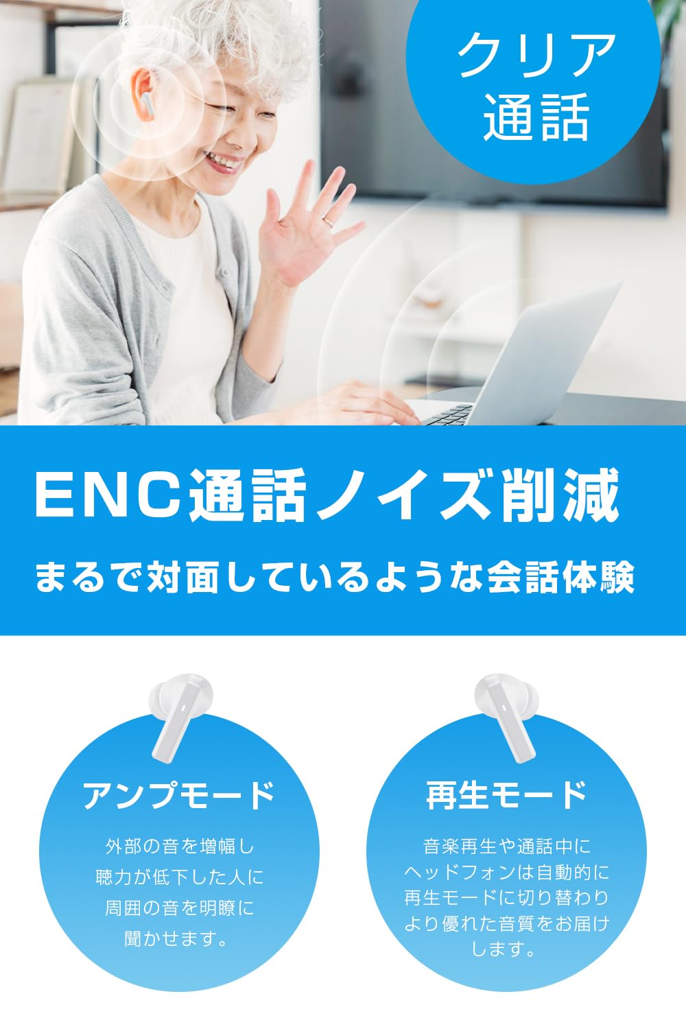Amazon.co.jp: 【2026新登場 1台2役】 集音器 高齢者 イヤホン型