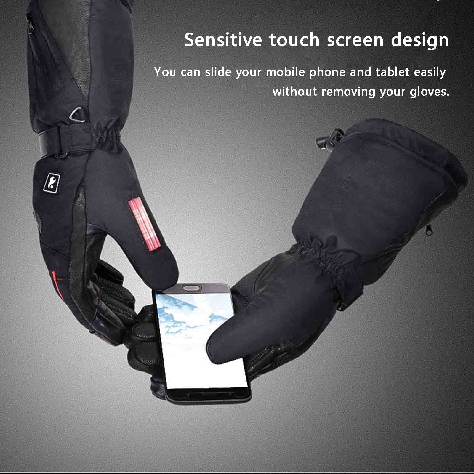 Revestimientos de Guantes térmicos para Hombres y Mujeres, batería eléctrica Recargable, calefacción, Montar, esquí, Snowboard, Senderismo, Ciclismo, Caza, Guantes Finos, calentado