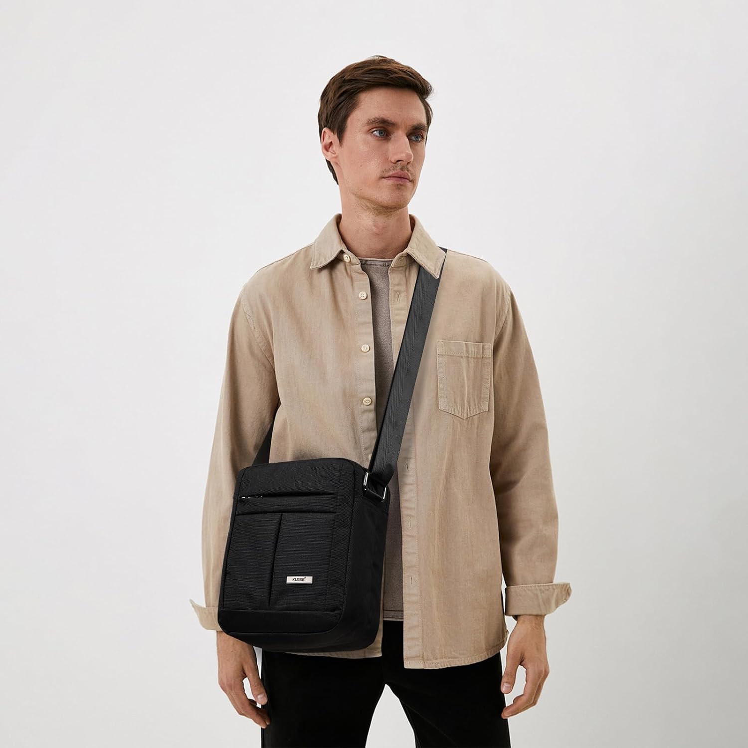 KL928 Men's Messenger Bag - Crossbody Shoulder Bags Travel Bag Man Purse Casual Sling Pack for Work Business