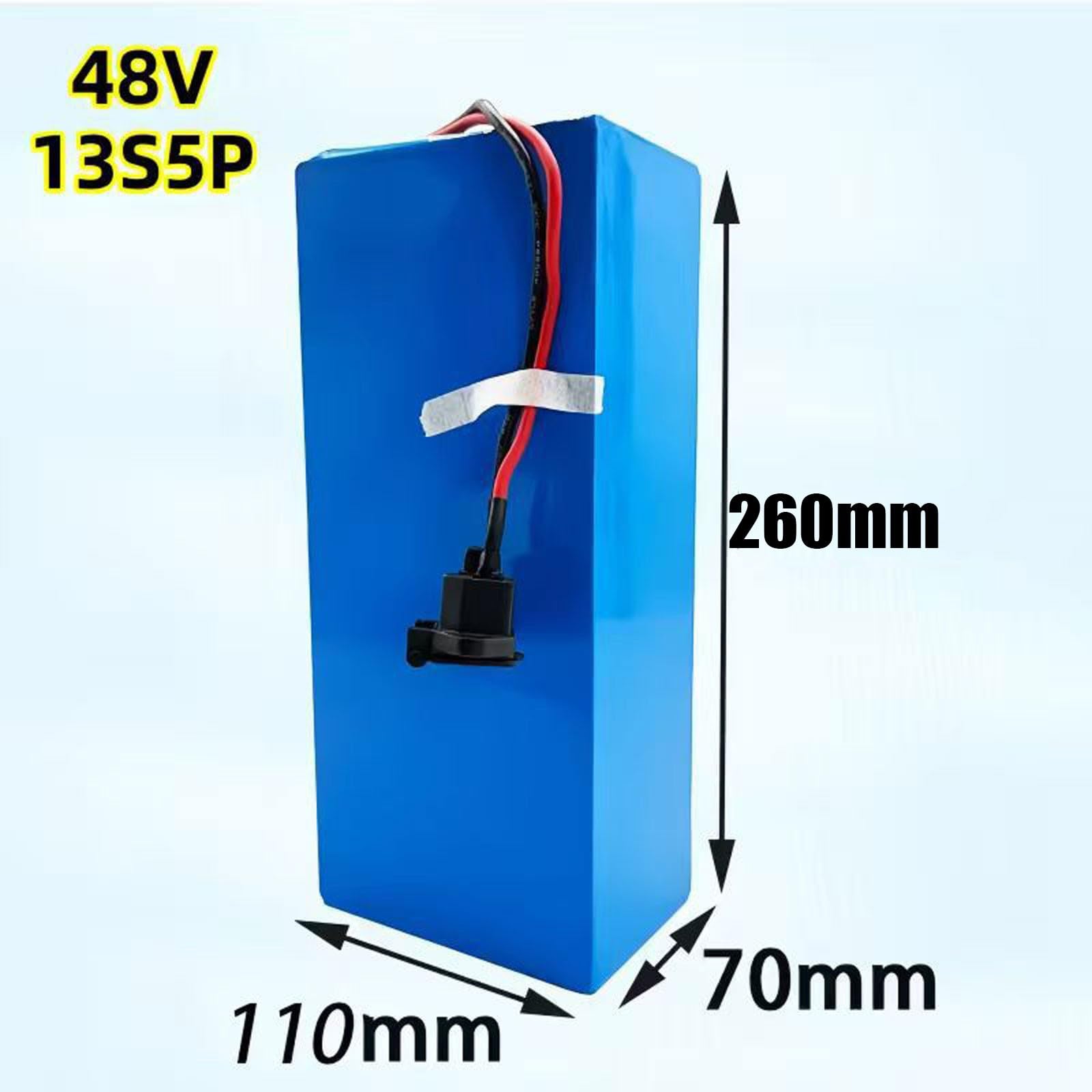 48V 40Ah Batteria Agli Ioni Di Litio Per Bicicletta Elettrica 13S5P Batteria Al Litio Per Monopattino Pieghevole Grande capacità Per Scooter Elettrico 48V 40Ah,XT90