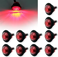 Vista 8 de FXC - 10 luces LED redondas de 1,9 cm - frontales y traseras, luz intermitente lateral, intermitentes para camión, coche, autobús, remolque