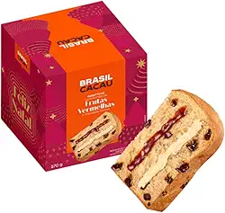 Panetone Trufado Recheado Frutas Vermelhas 570g Brasil Cacau