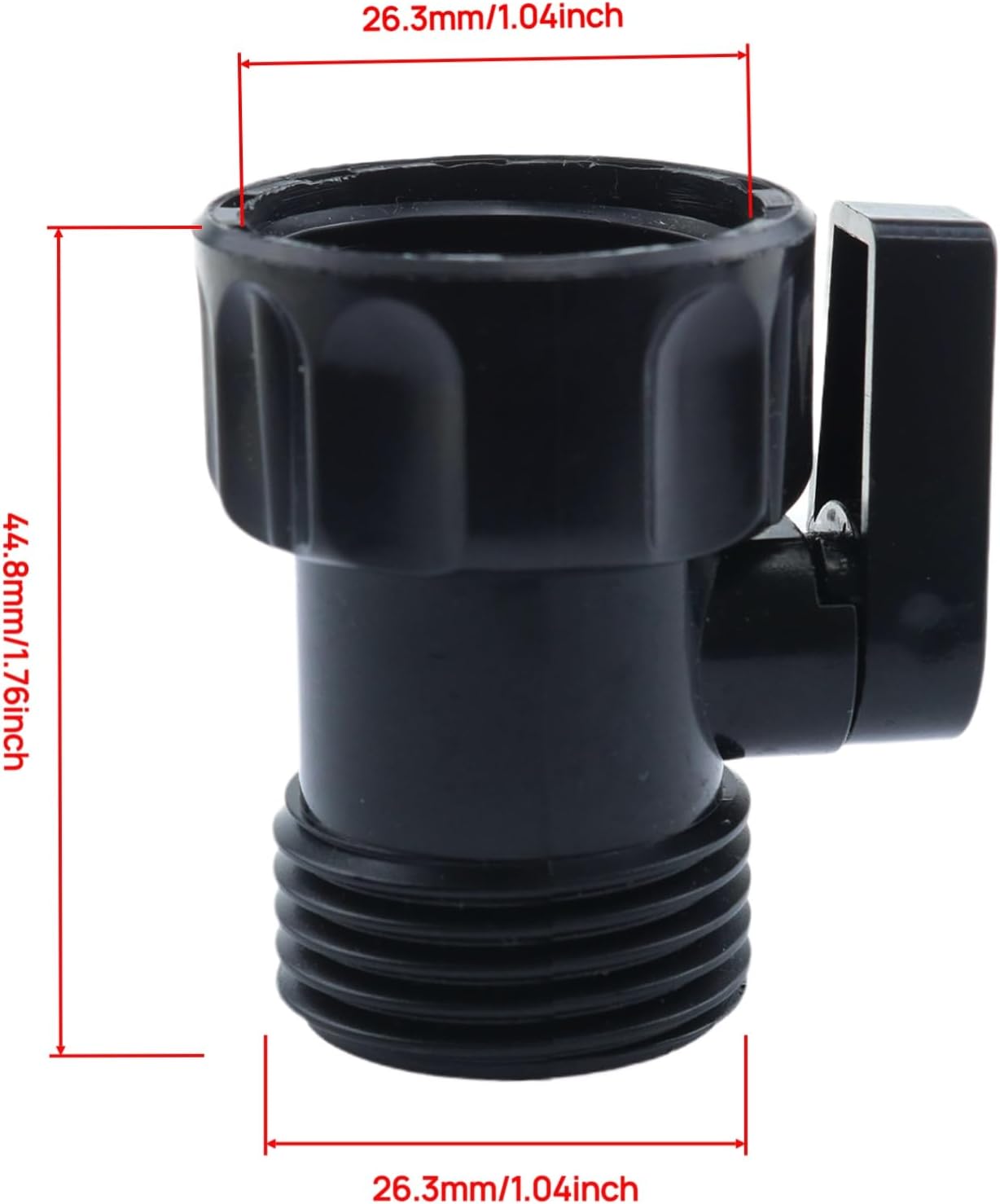 4PCS 3/4 Inch Sprinkler valve Garden Hose Shut Off Valve Hose Quick Coupling Black For Garden Sprinkler Fire Extinguishing Irrigation Telescopic Water Pipe Water Gun Valve Control image 2