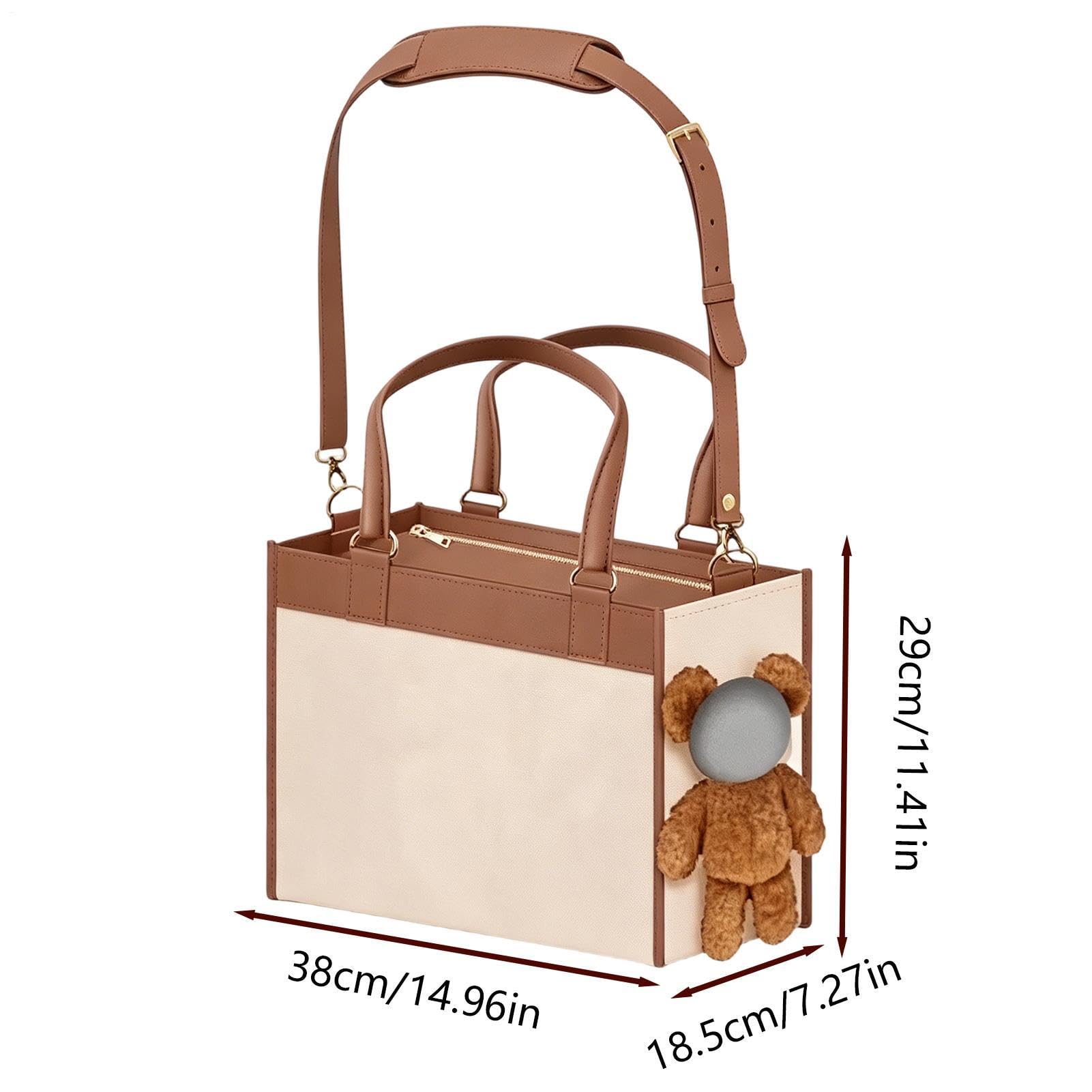 Transportín de Mascotas Bolso Tote Transpirable Oso Cabeza Fuera