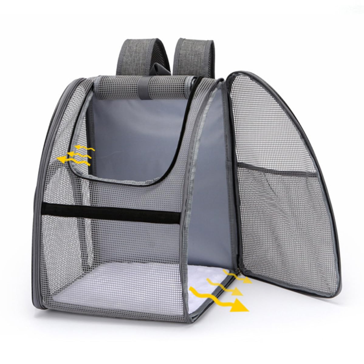 Mikikit Mochila Portátil Capacidad de 15 Kg para Mascotas Malla Transpirable y Resistente, Correa en Forma de S para Gatos y Perros Adecuada para Viajes y Paseos