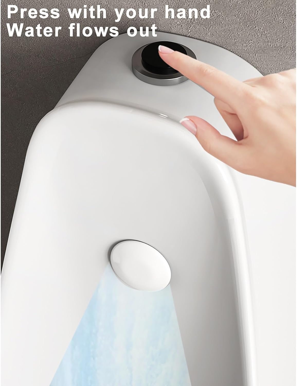 Urinals for Men Spill Proof,Wall Mounted Commercial Adult Urinal,Spray Head Intelligent Sensor Flush Low,for Restrooms.(28x35x66cm/11x13.8x25.98in)