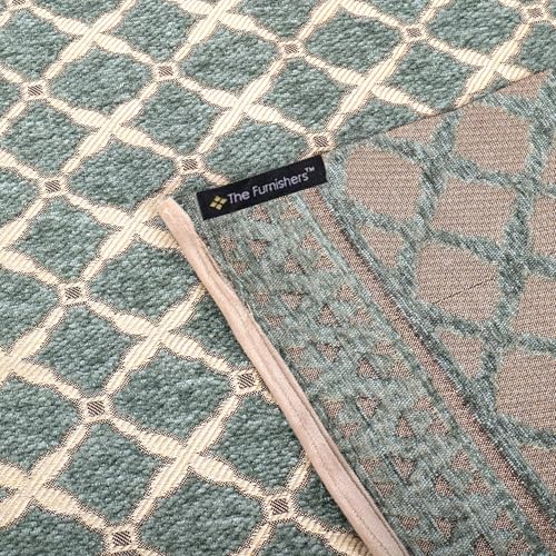 Image of Premium Chenille Woven Anti-Slip 3 Seater Sofa Cover | L-Shape Sofa Seat Protector for Living Room | Durable & Stylish Slipcover -Teal