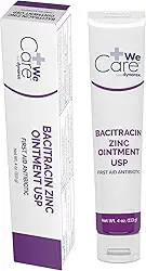 Dynarex Pomada De Bacitracina E Zinco Usp - Creme Para Queimaduras Antibiótico Cortes Leves, Assaduras, Primeiros Socorros Feridas, Tubo 113 Ml