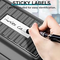 Vista 4 de H4D Soporte para tarjetas de índice de 3 x 5, estuche organizador de caja de tarjetas de índice, soporte para tarjetas de notas flash de 3 x 5, 2