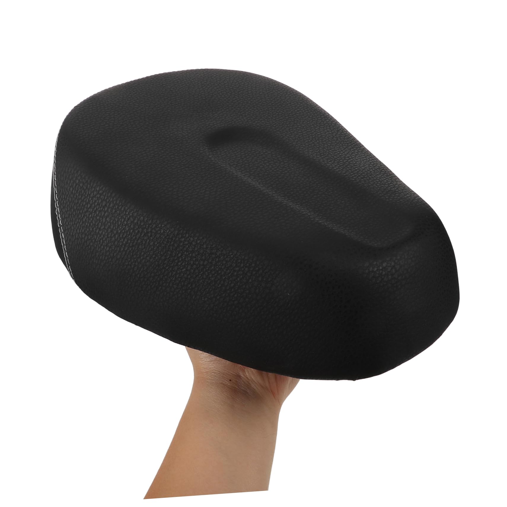 SUPVOX Sella per Bici Elettrica, Cuscino Nero in Spugna e Pelle Pu, Facile da Montare, Peso Ridotto, per Lunghe Uscite in Bicicletta