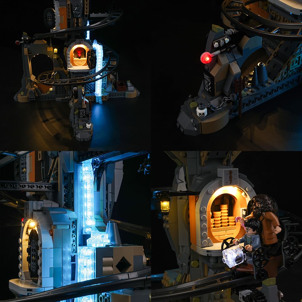 Kyglaring Led Licht Kompatibel mit Lego Gringotts Wizard Bench Bauklötze 76417 Bausteine, Fernbedienungs Beleuchtungszubehör für das Lego Modellset 76417 (Nicht Enthalten Modell)